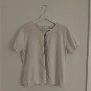 Women's White Button-Up Top